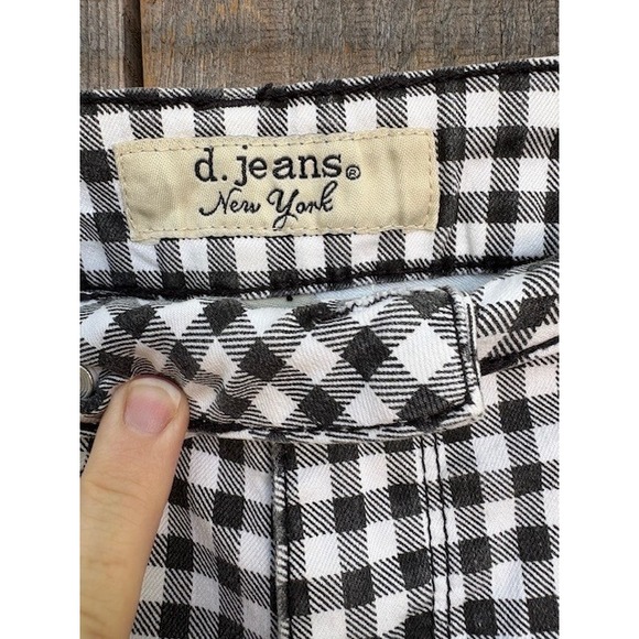 d. jeans New York Black White Gingham Checkered Shorts Women's Size‎ 6 - Picture 4 of 4